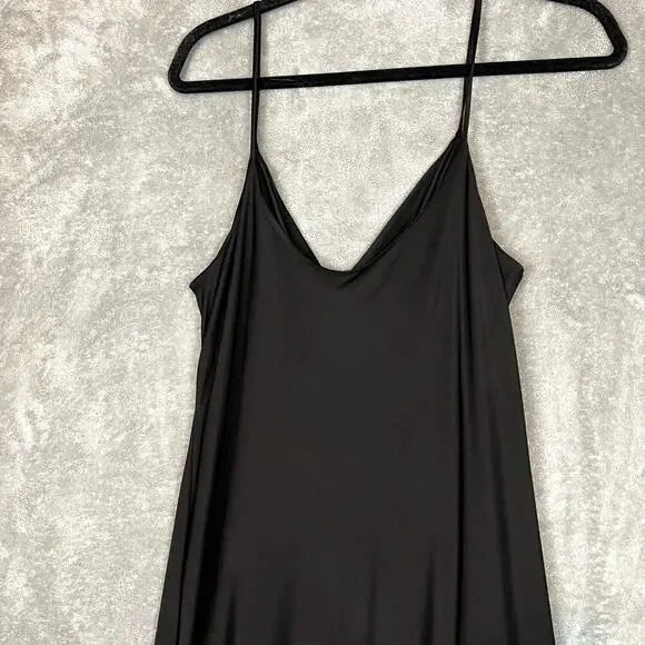 Sincerely Jules Dress Womens XL Black Cowl Neck Slip Dress Slinky Eveningwear - Picture 5 of 7